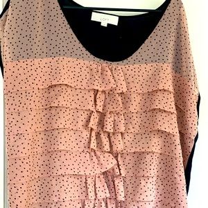 COPY - LOFT XL pink with black polkadots